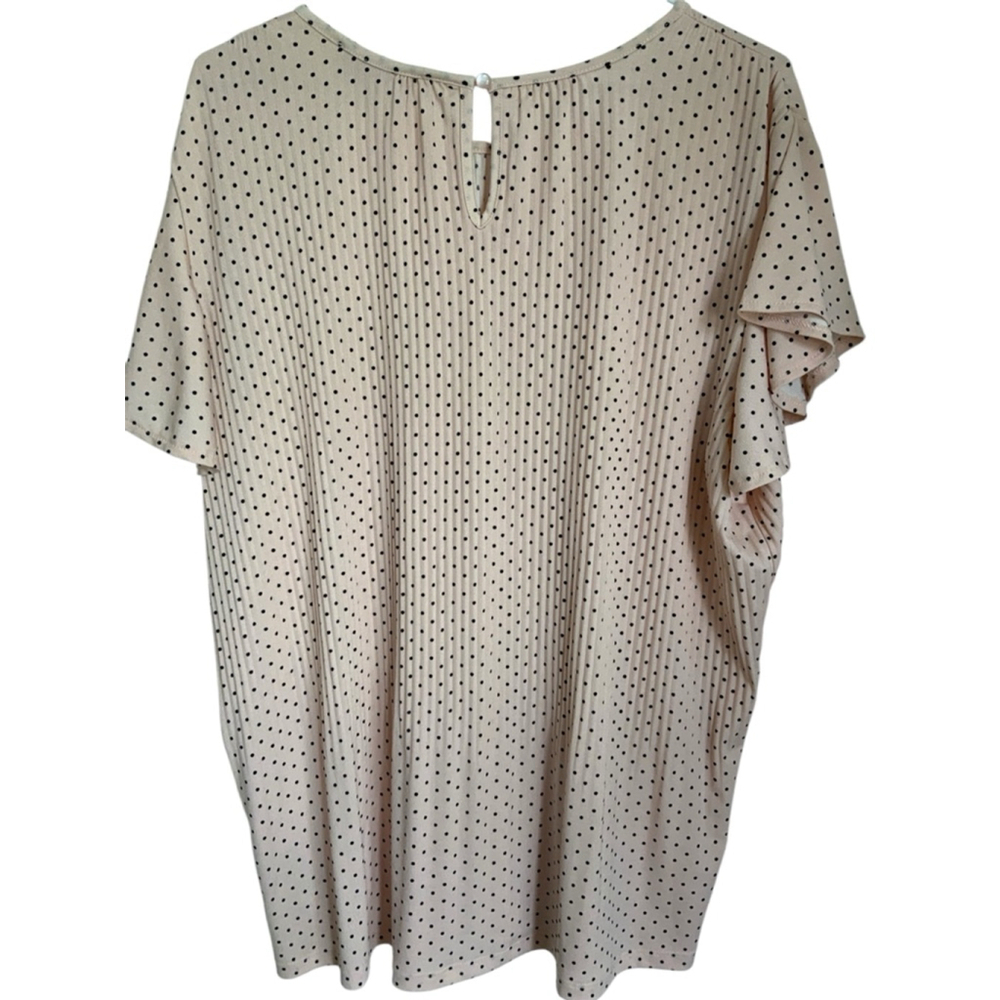 Philosophy Blouse Flutter Sleeve XL Blush Pink Black - Picture 4 of 7